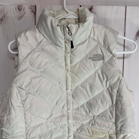 The North Face Aconcagua 550 Down Vest Women’s M Ivory EUC - Picture 2 of 15